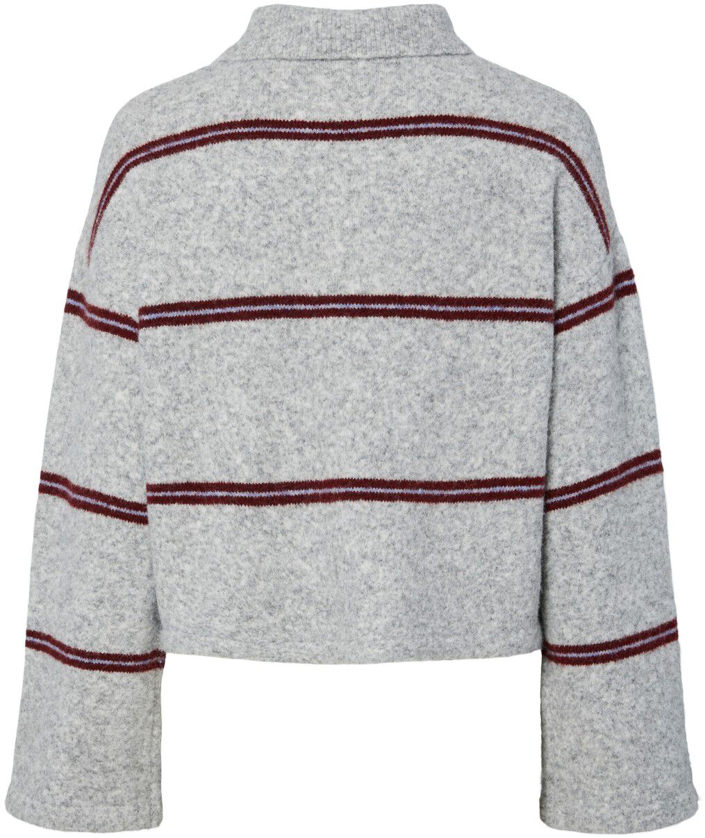 PCALIMA LS ZIP POLO KNIT D2D