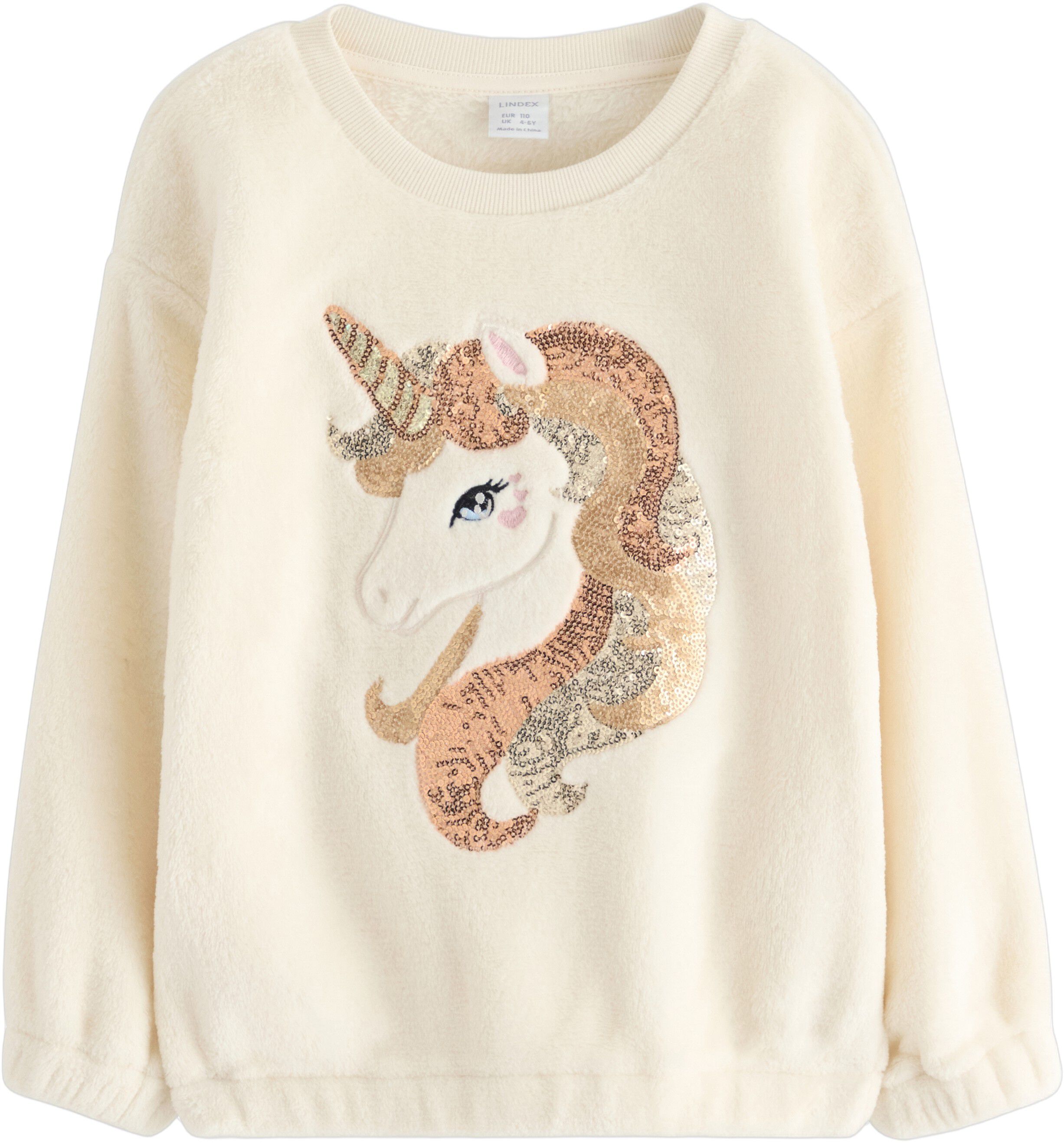 Comfy jumper in soft pile with a cr