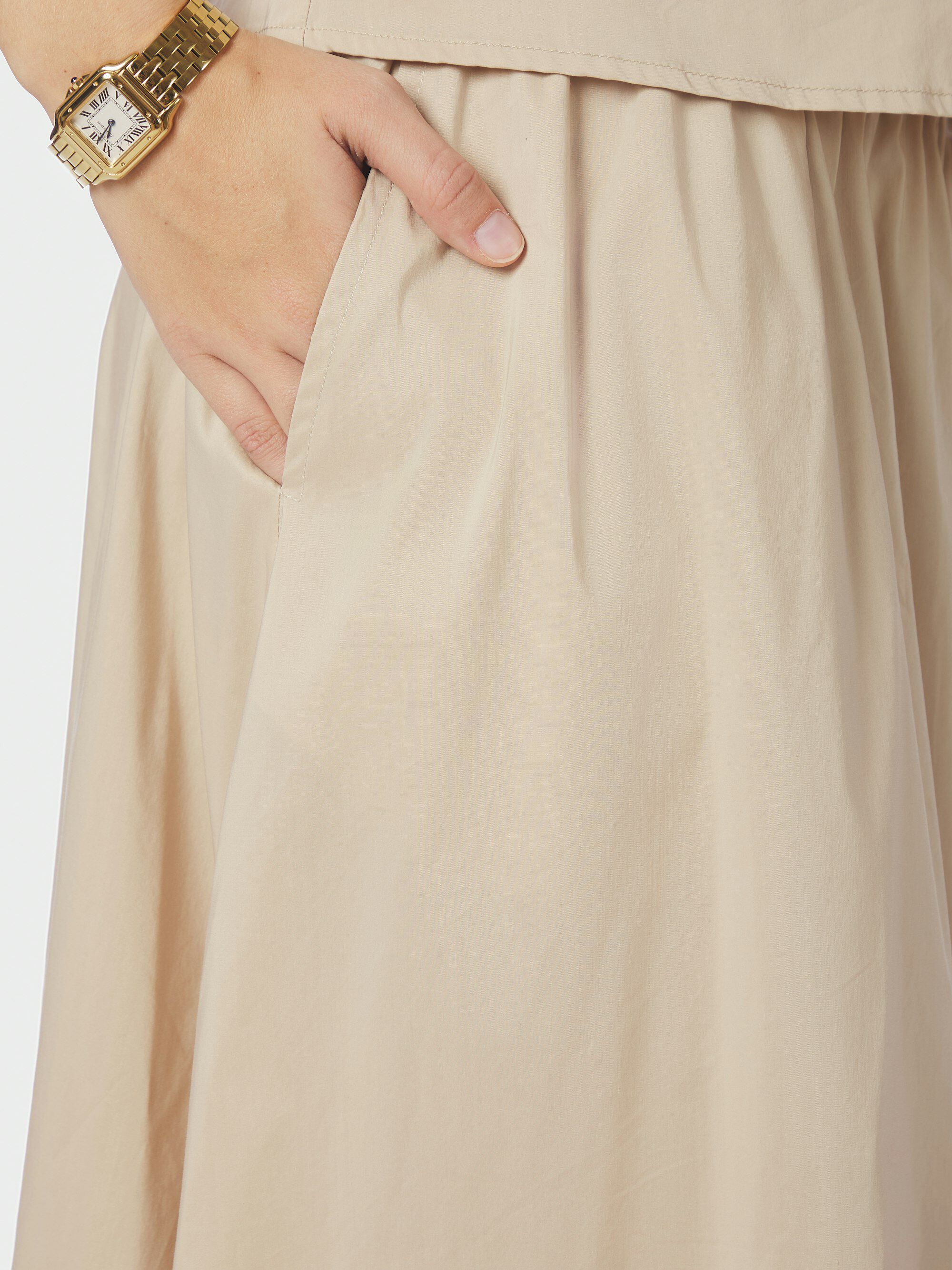 Yara Long Poplin Skirt