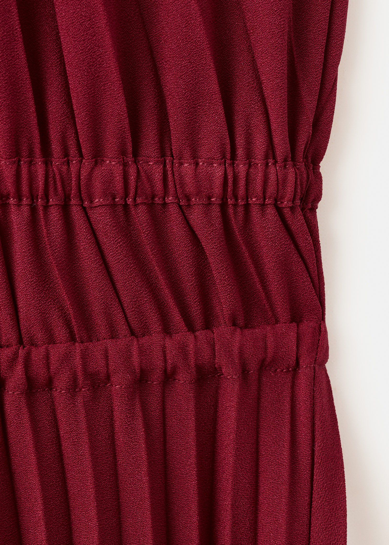 Pleated halter neck dress