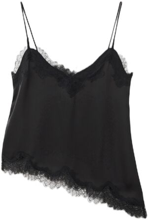 Asymmetric lace camisole top