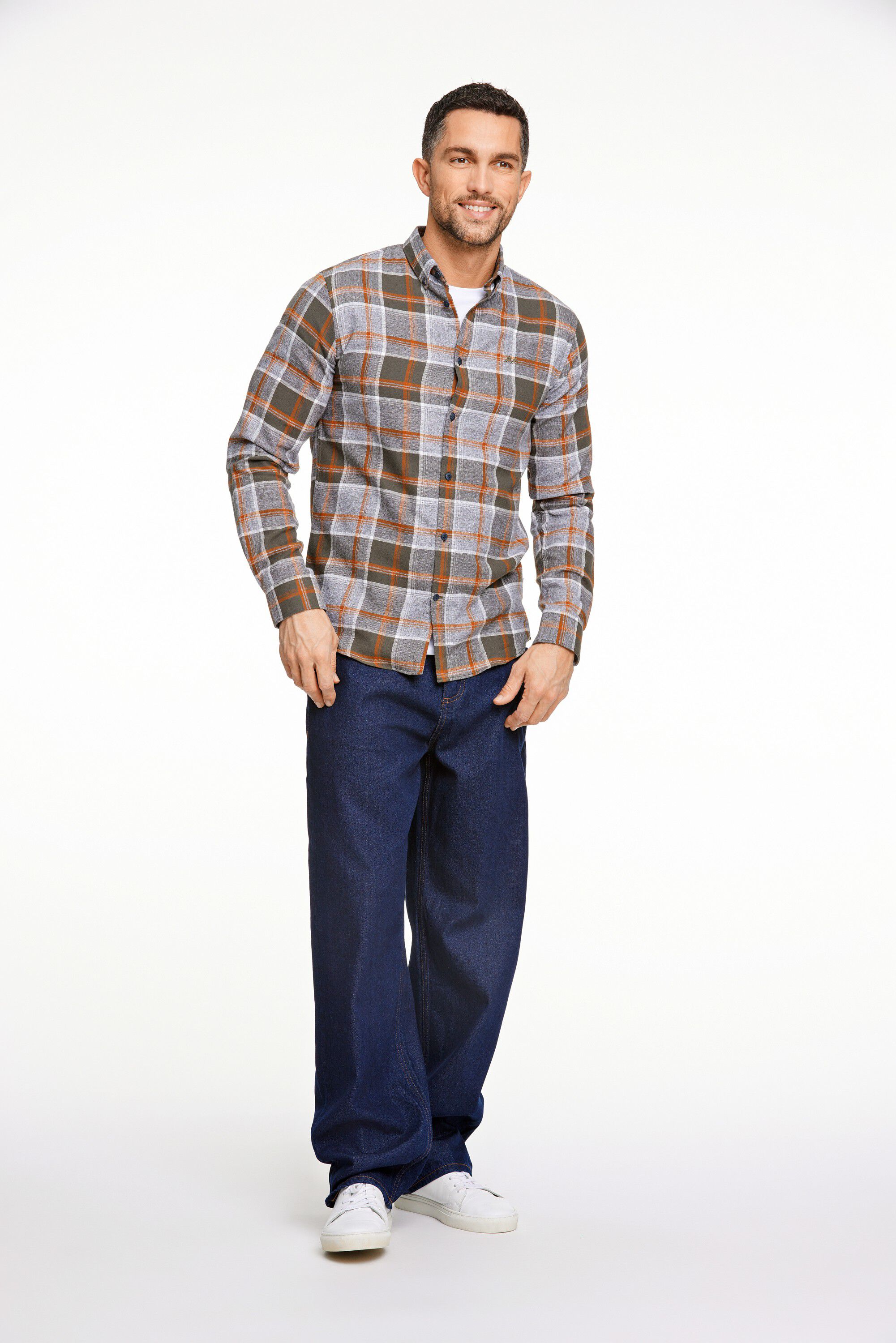 Brushed checked shirt L/S