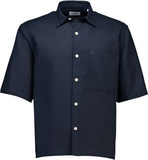 Solid dobby cotton shirt S/S