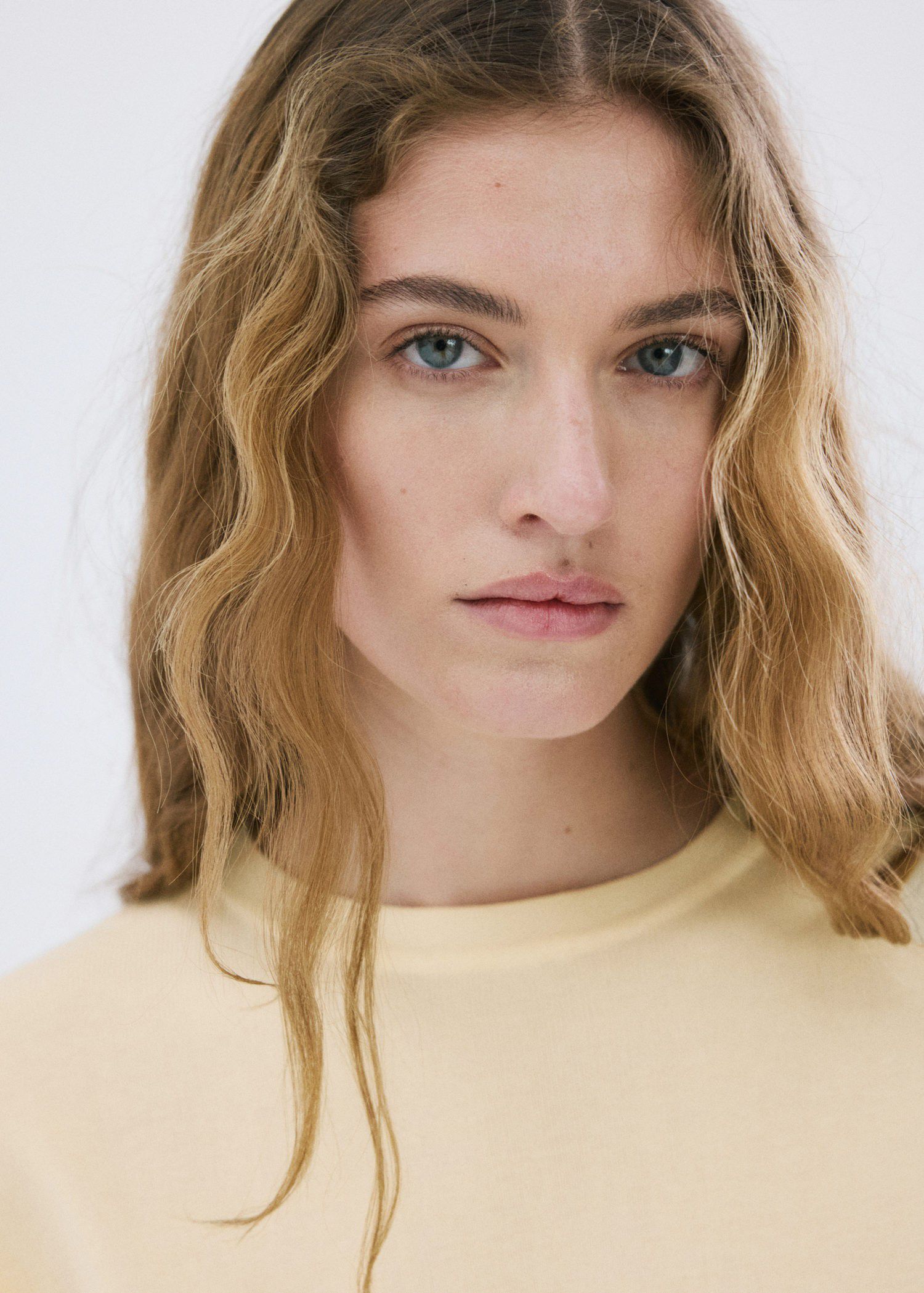 Short-sleeved knitted cotton sweate