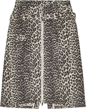 Cotton Tweed Midi Skirt