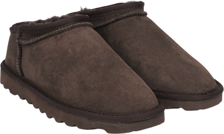 GENINI - DOUBLE FACED SHEARLING MULES WITH LOW HEEL