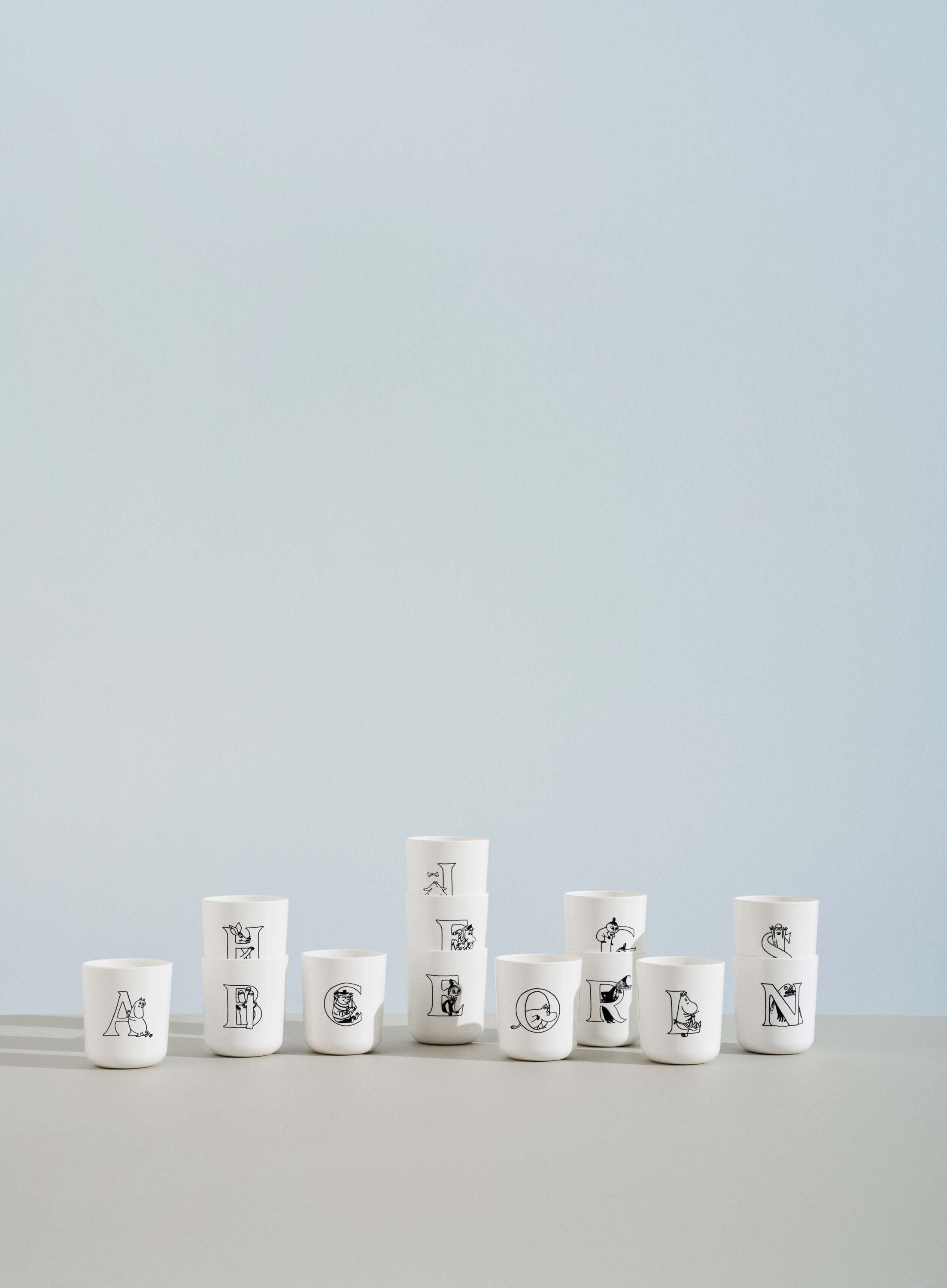 Moomin ABC mugg - R 0.2 l. Moomin white