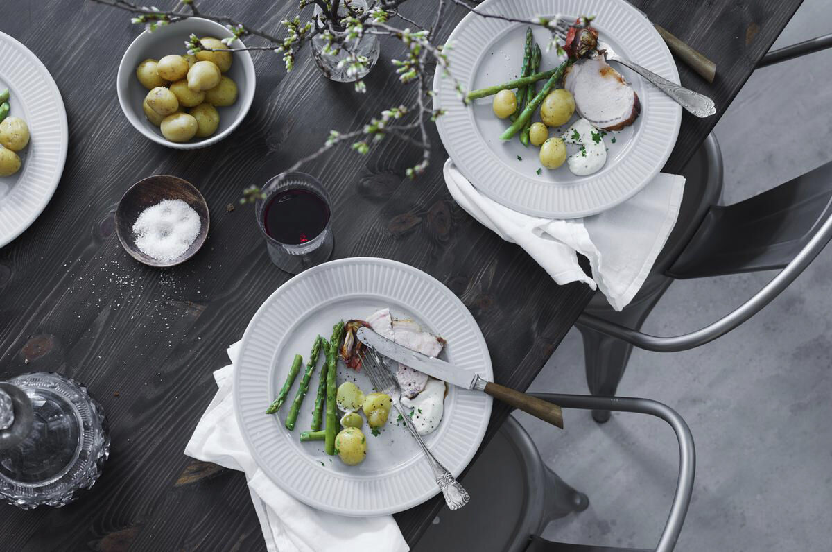 "Tallerken flat Pliss&Atilde;&copy; 28 cm Hvit"