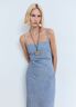 Denim midi-dress