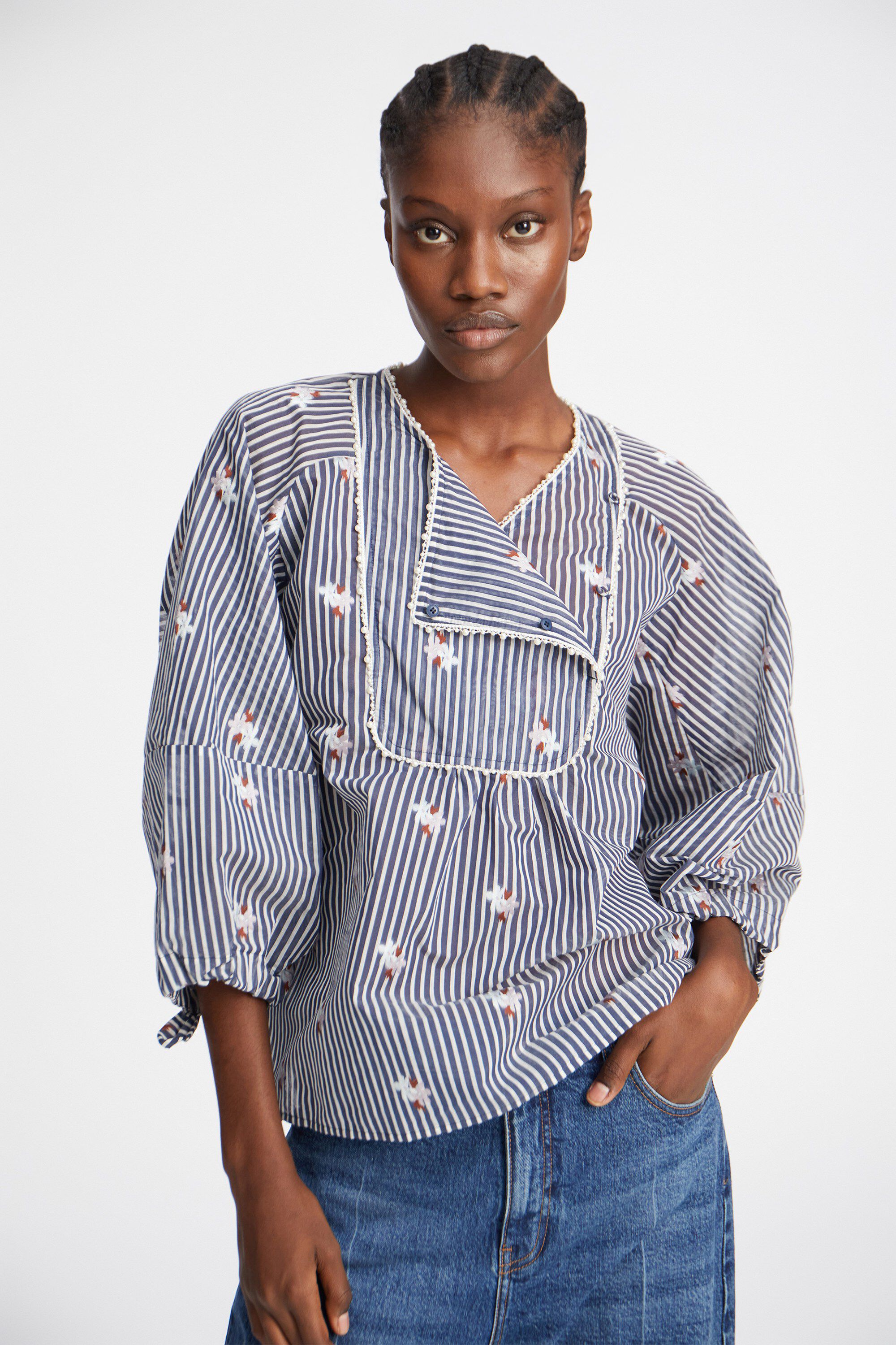 PRISTINA Organic Cotton Blend Blouse