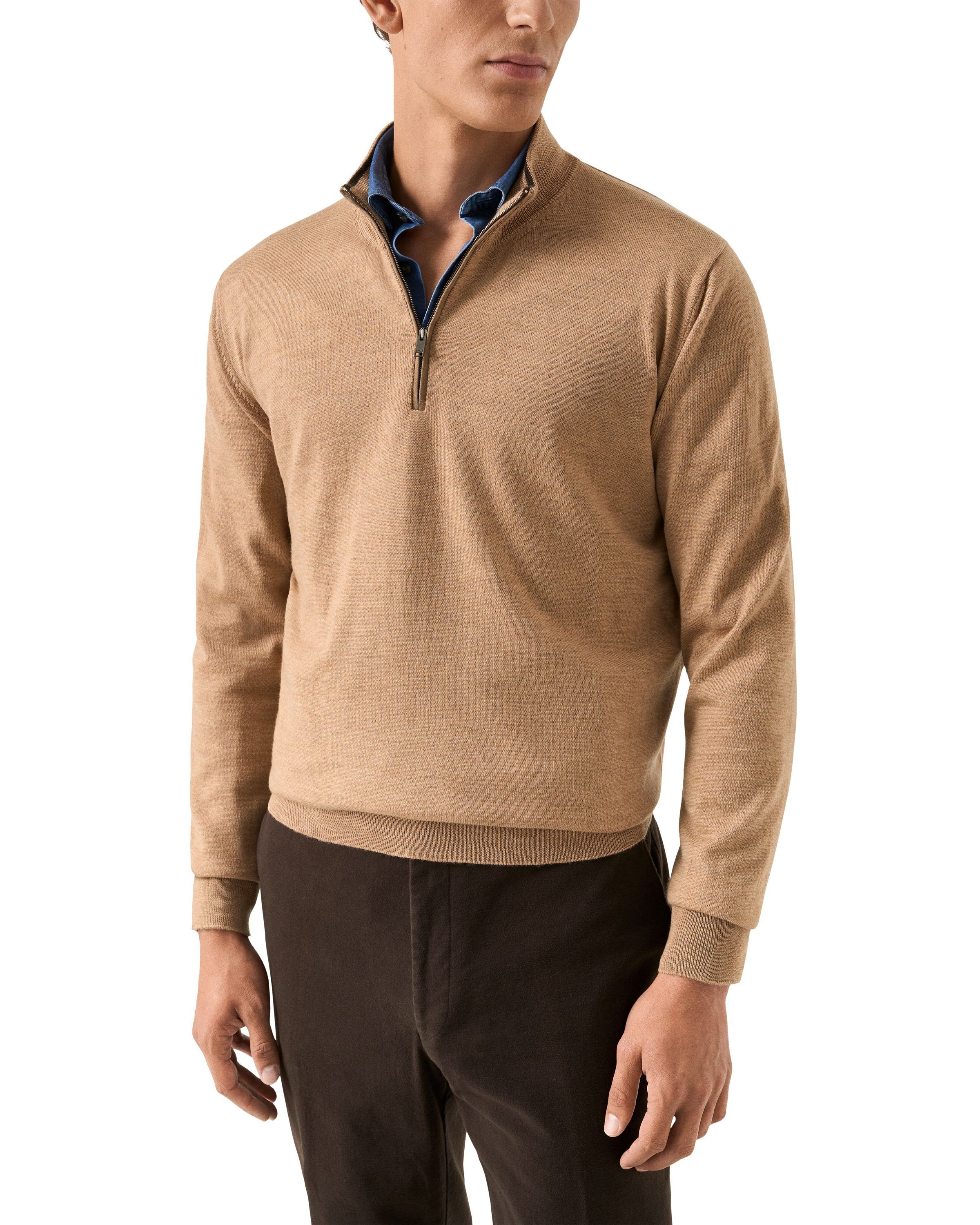 Merino Quarter Zip Knit Polo