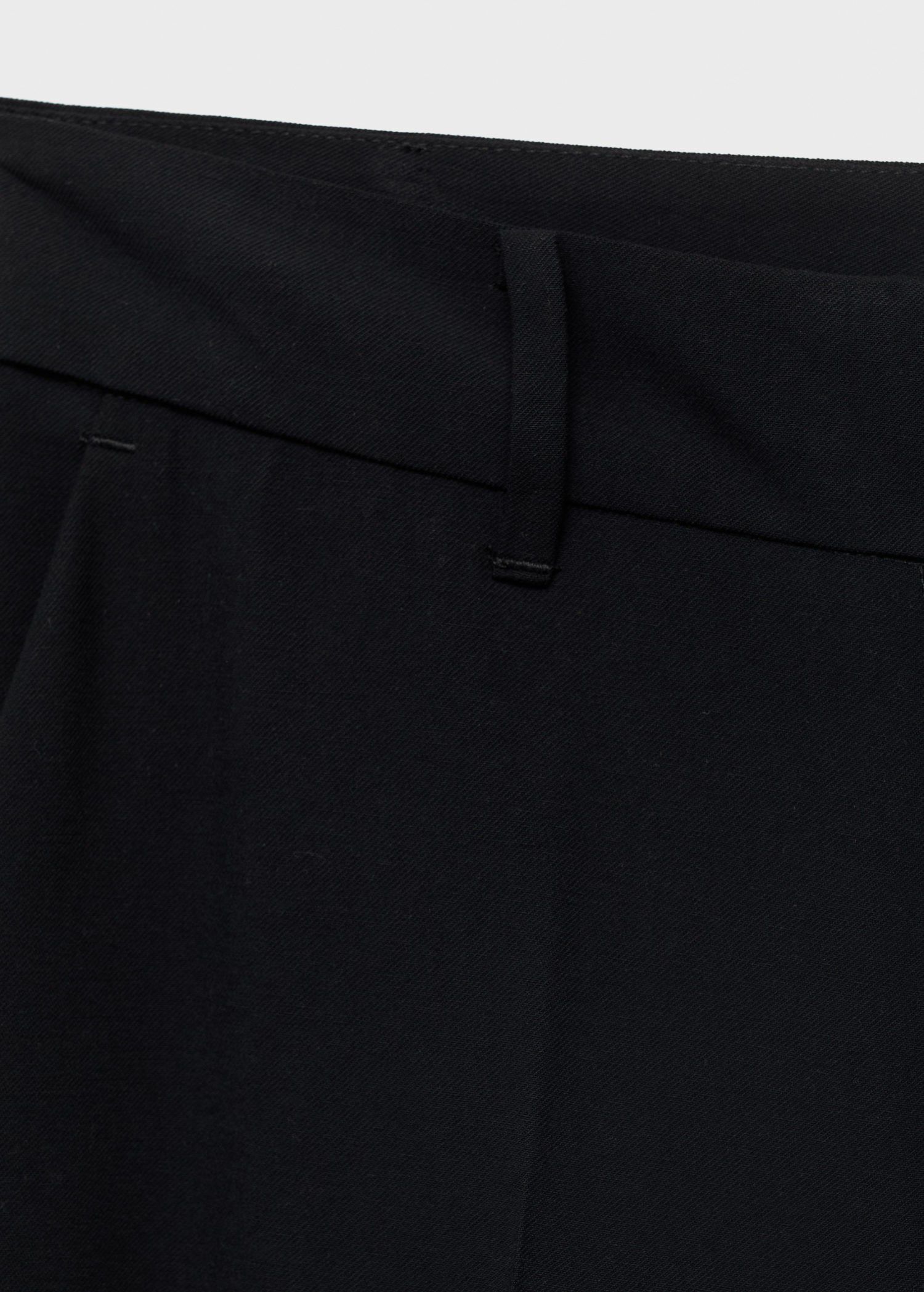 Straight mid-rise trousers