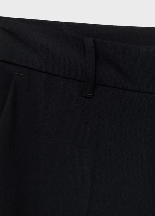 Straight mid-rise trousers
