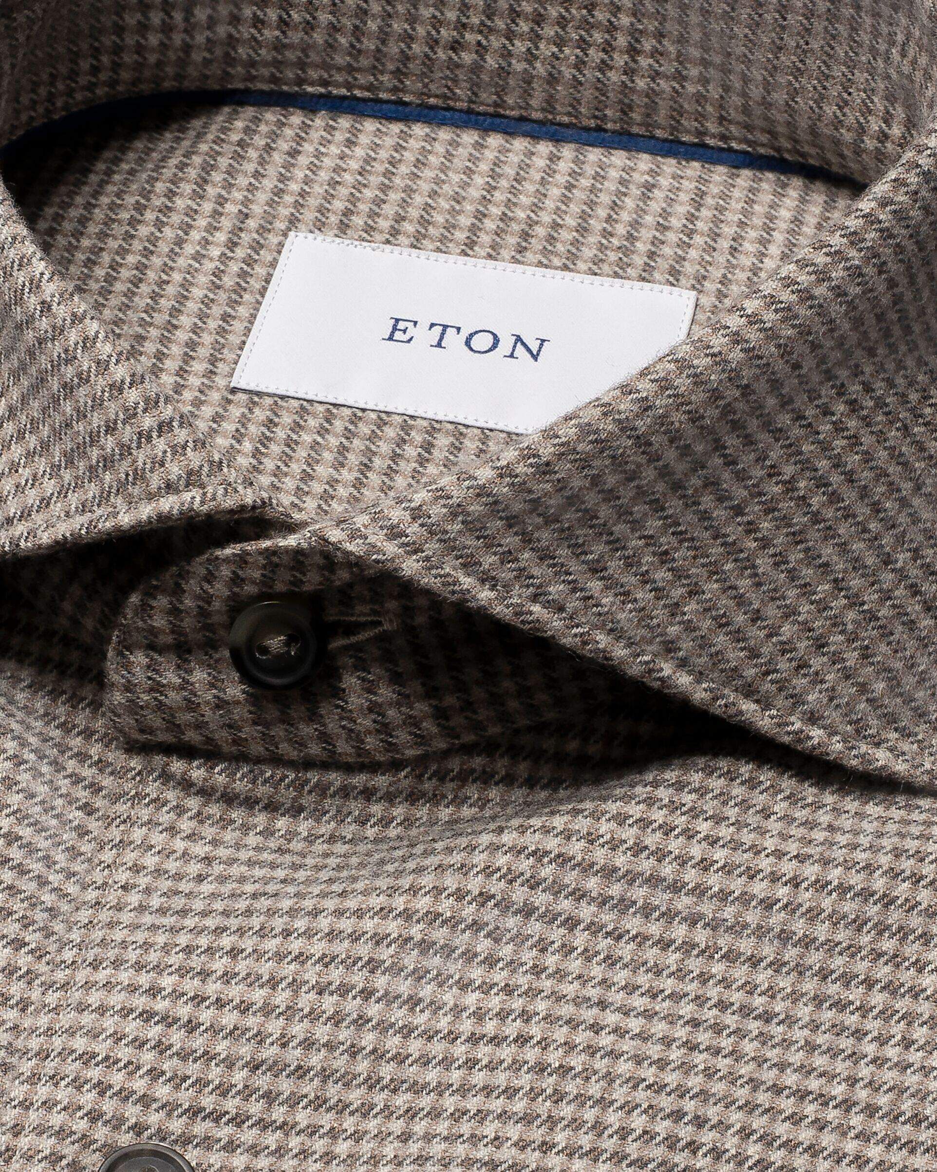 Houndstooth Check Flannel Shirt