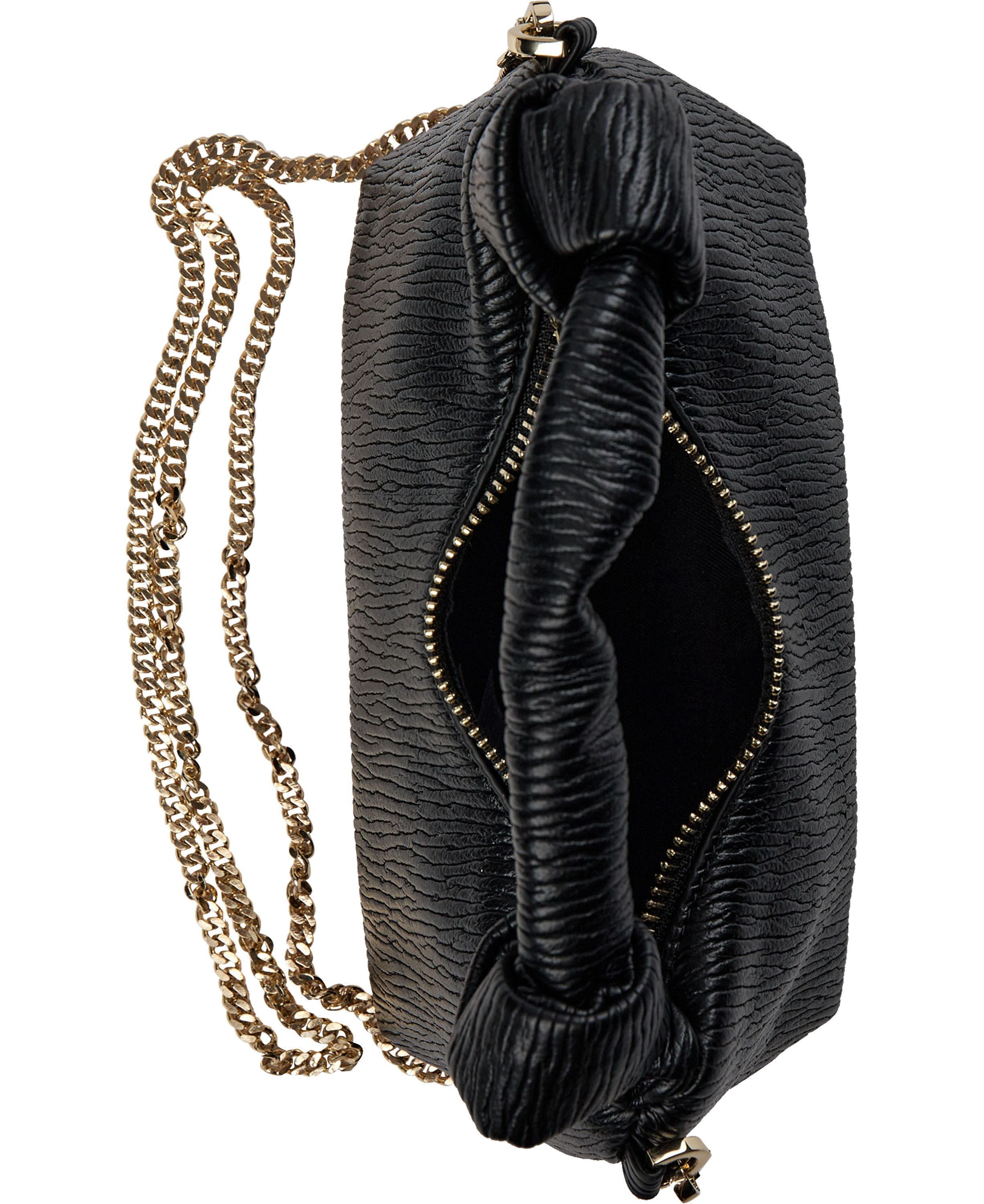 Textured knot handle store crossbody bag