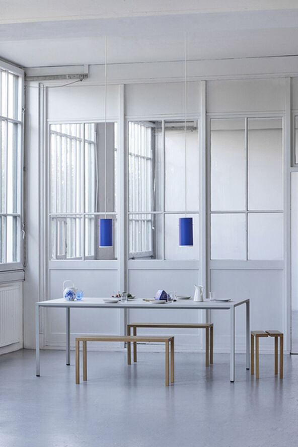 Tube Pendant, Deep Blue, Large