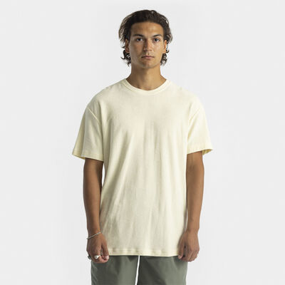 Loose fit garment dyed t-shirt in terry jersey
