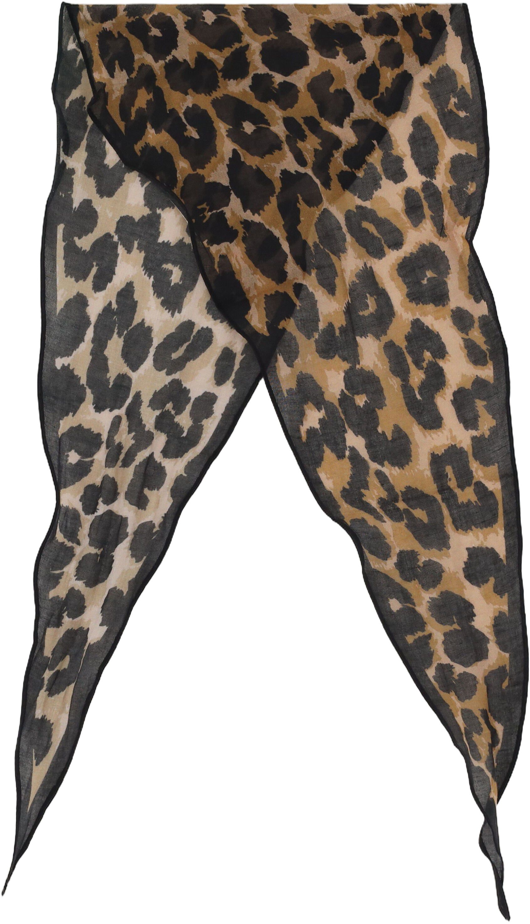 Scarf leopard black edge
