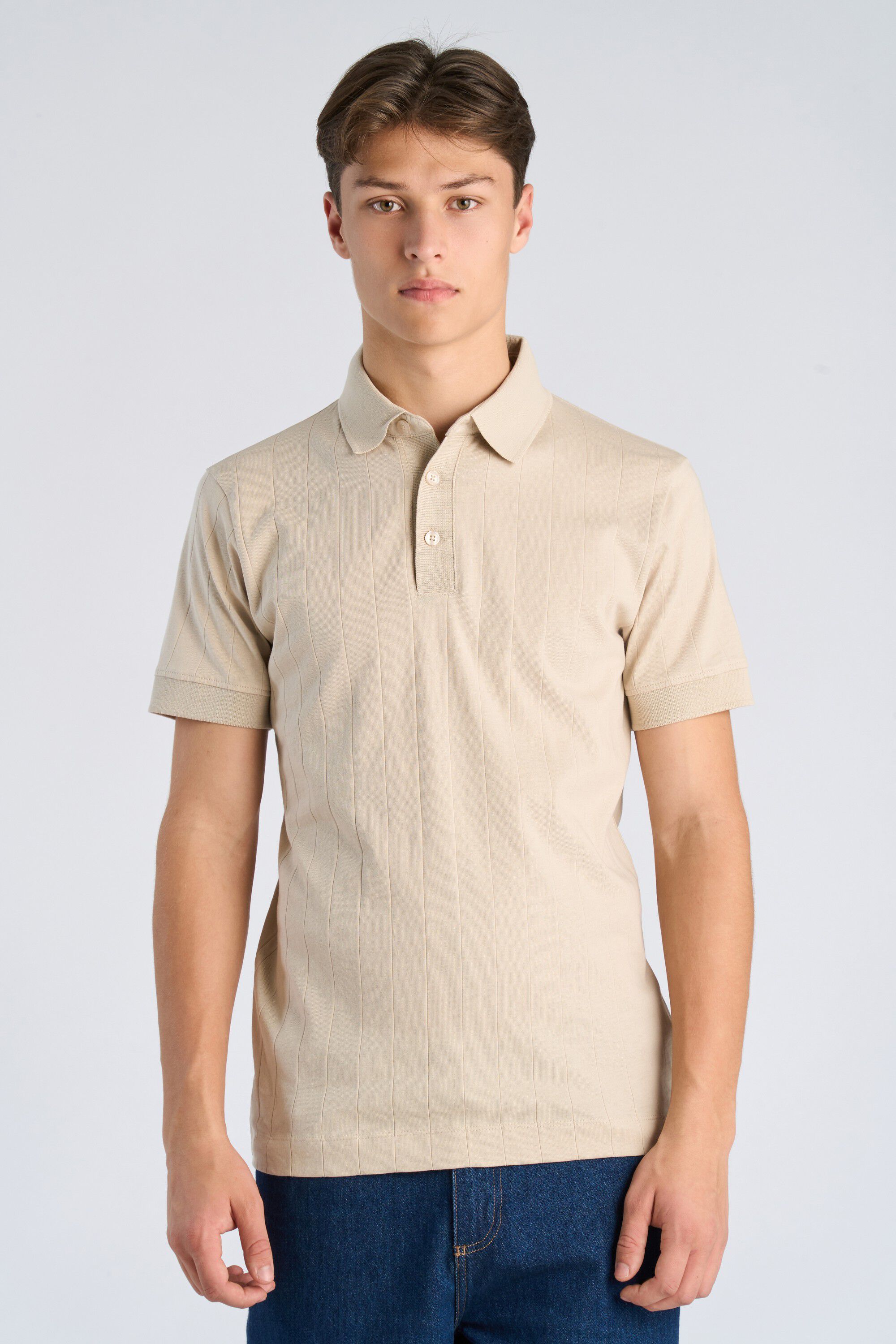 Needle drop polo S/S