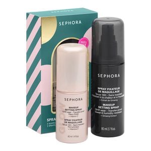 KIT DUO SPRAY AND FIX - Duo av fixeringssprayer (satin & glow)