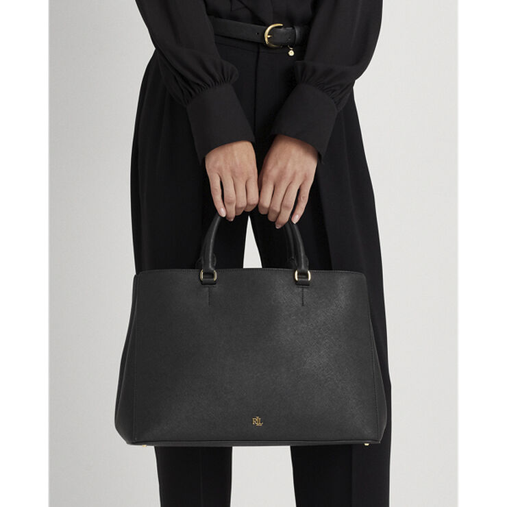 Crosshatch Leather Large Hanna Satchel