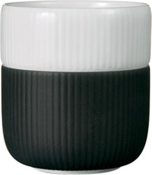 Fluted Contrast mugg Antracitgrå 33 cl