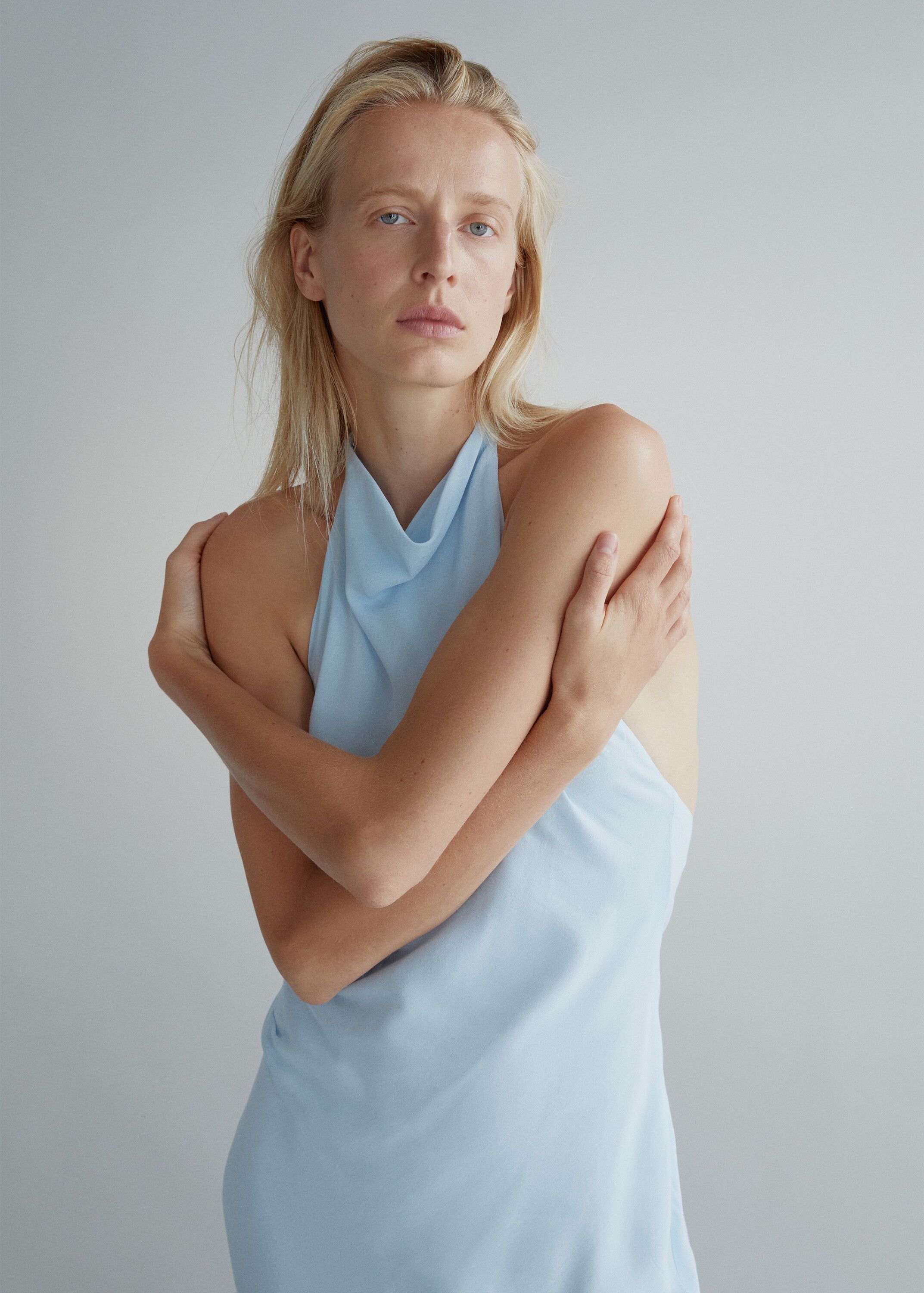 Draped halter dress