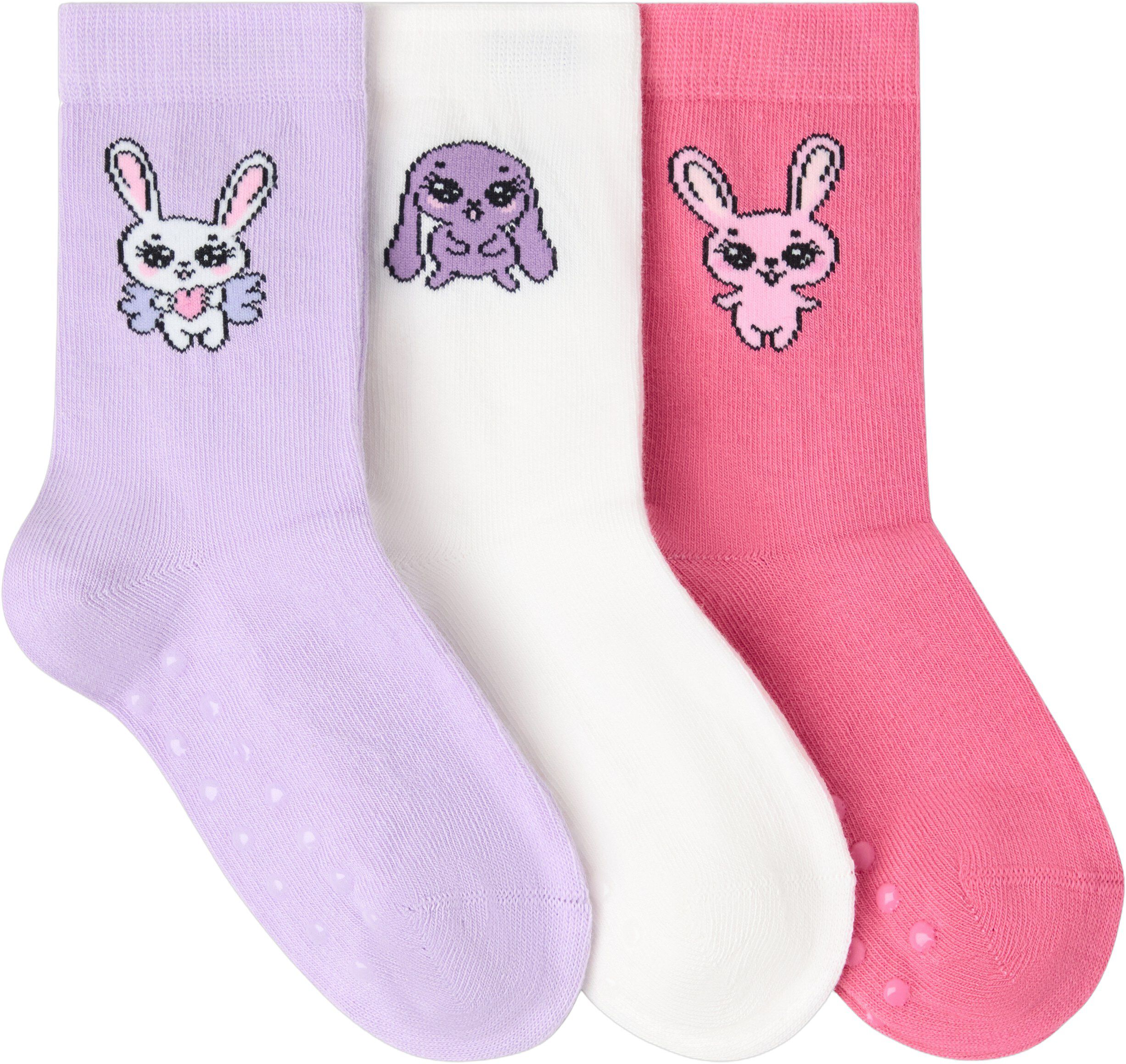 Sock SG 3p Kawaii bunnies