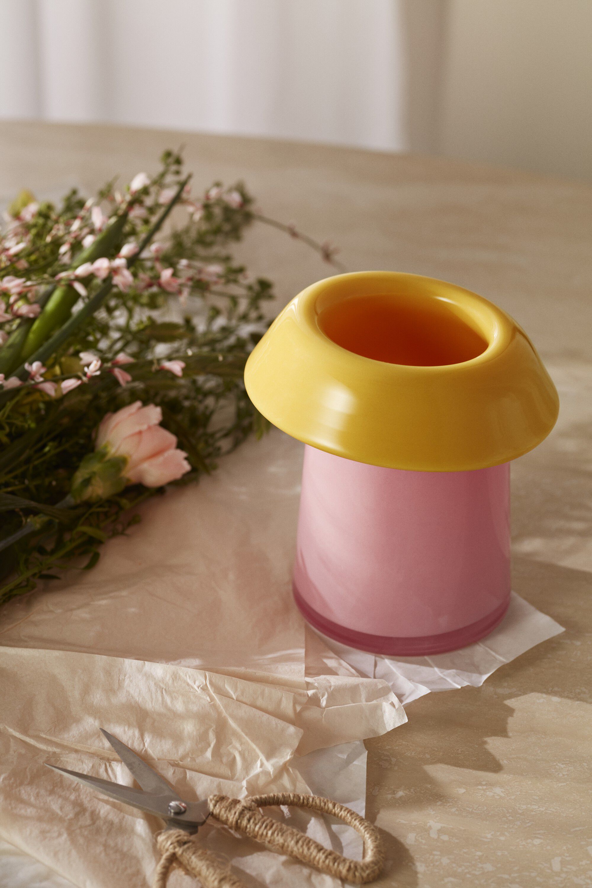 Soma Vase H16. 5 cm pink/orange