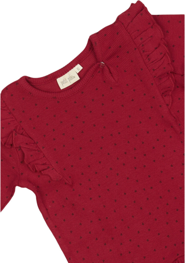 Dress L/S Frill Modal heart