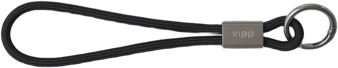 Vipp320 Key strap, Loft, black/metal, 18 cm