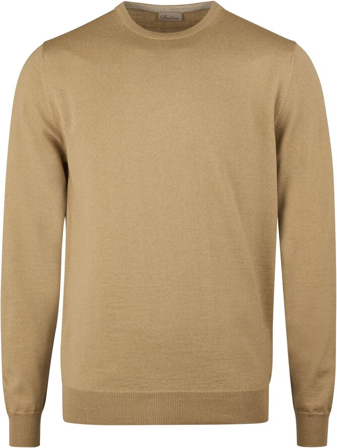 Sweater Knitted Crew Neck With Patch Merino Wool