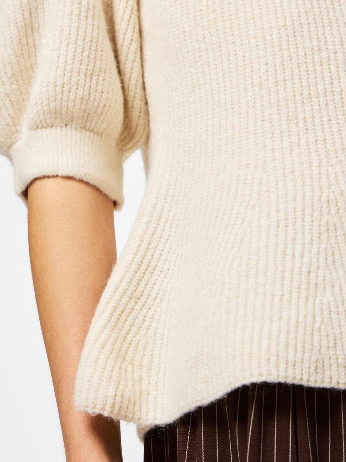 Pcsilly Ss Puff Knit Cardigan Noos Bc