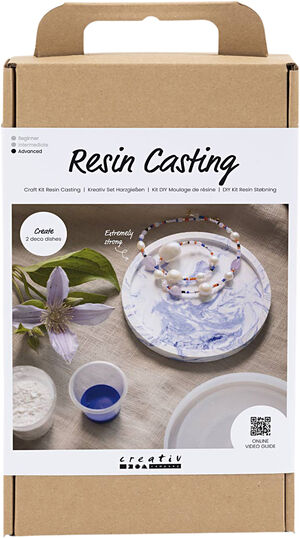 DIY Kit Resin Støbning, Rund bakke med marmorering
