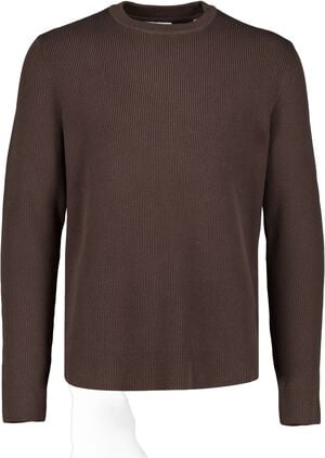 Rib knitted o-neck knit