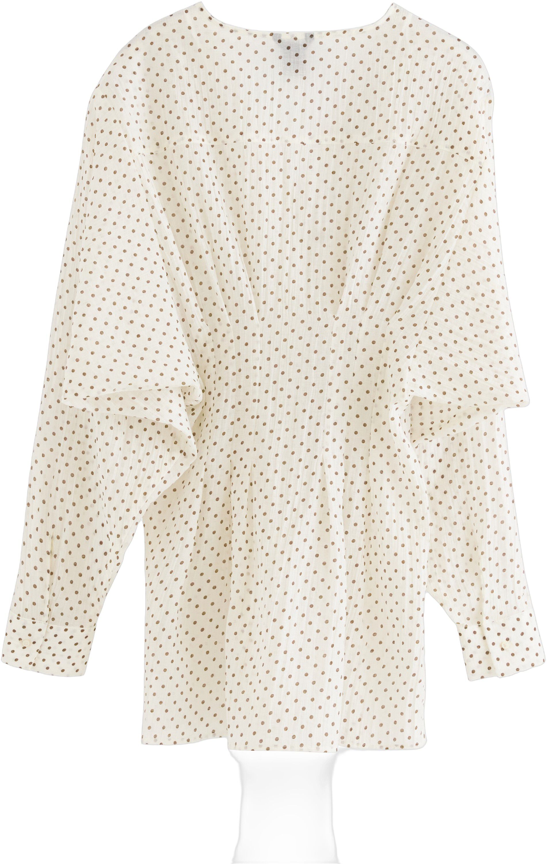 Flowy blouse with long sleeves, v-n