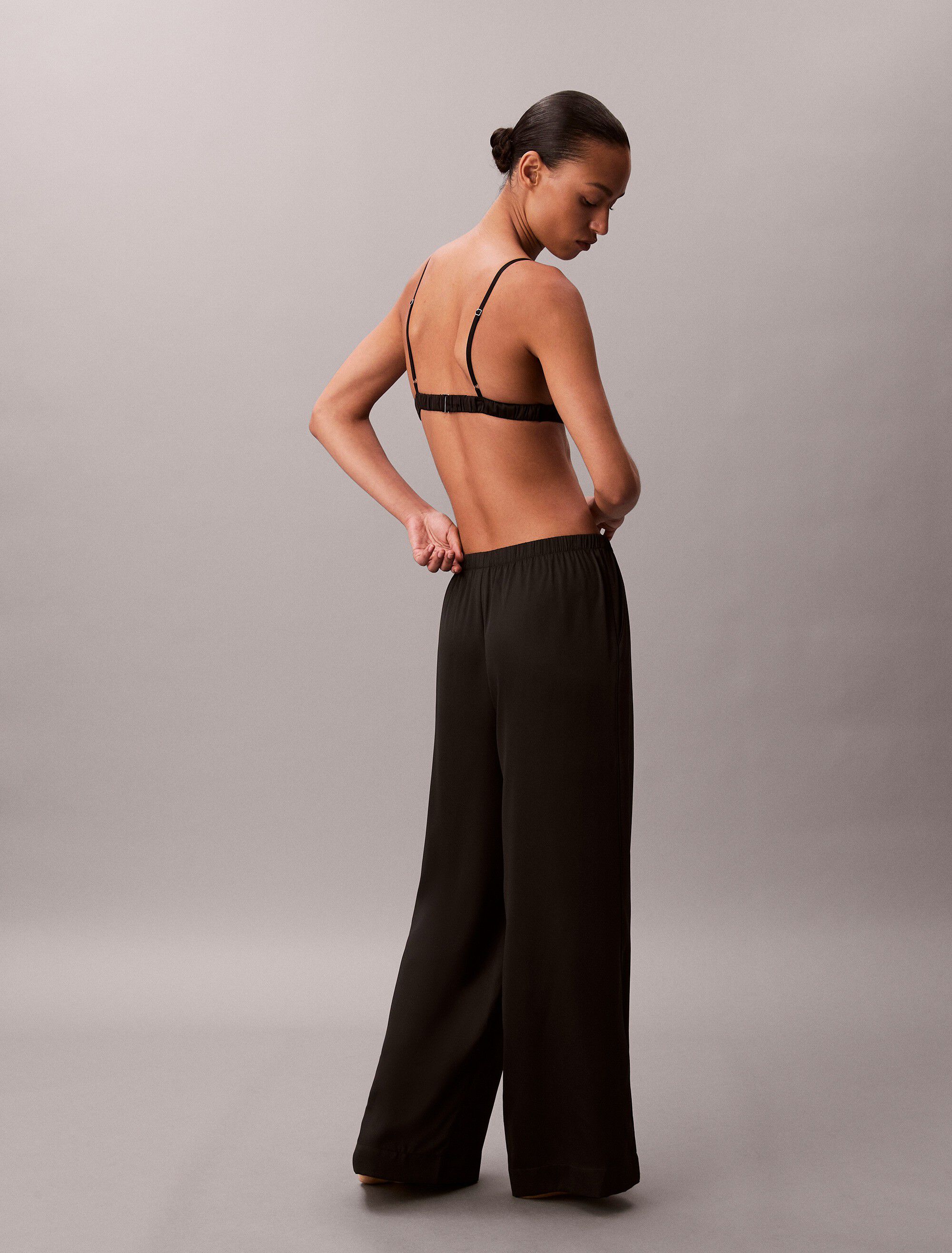 SENSUAL SATIN LOGO PANT