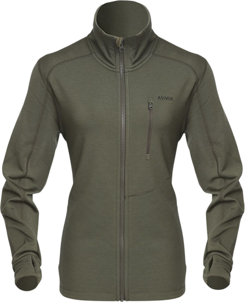 Asivik Adventure Mid uldfleece, dame Olive