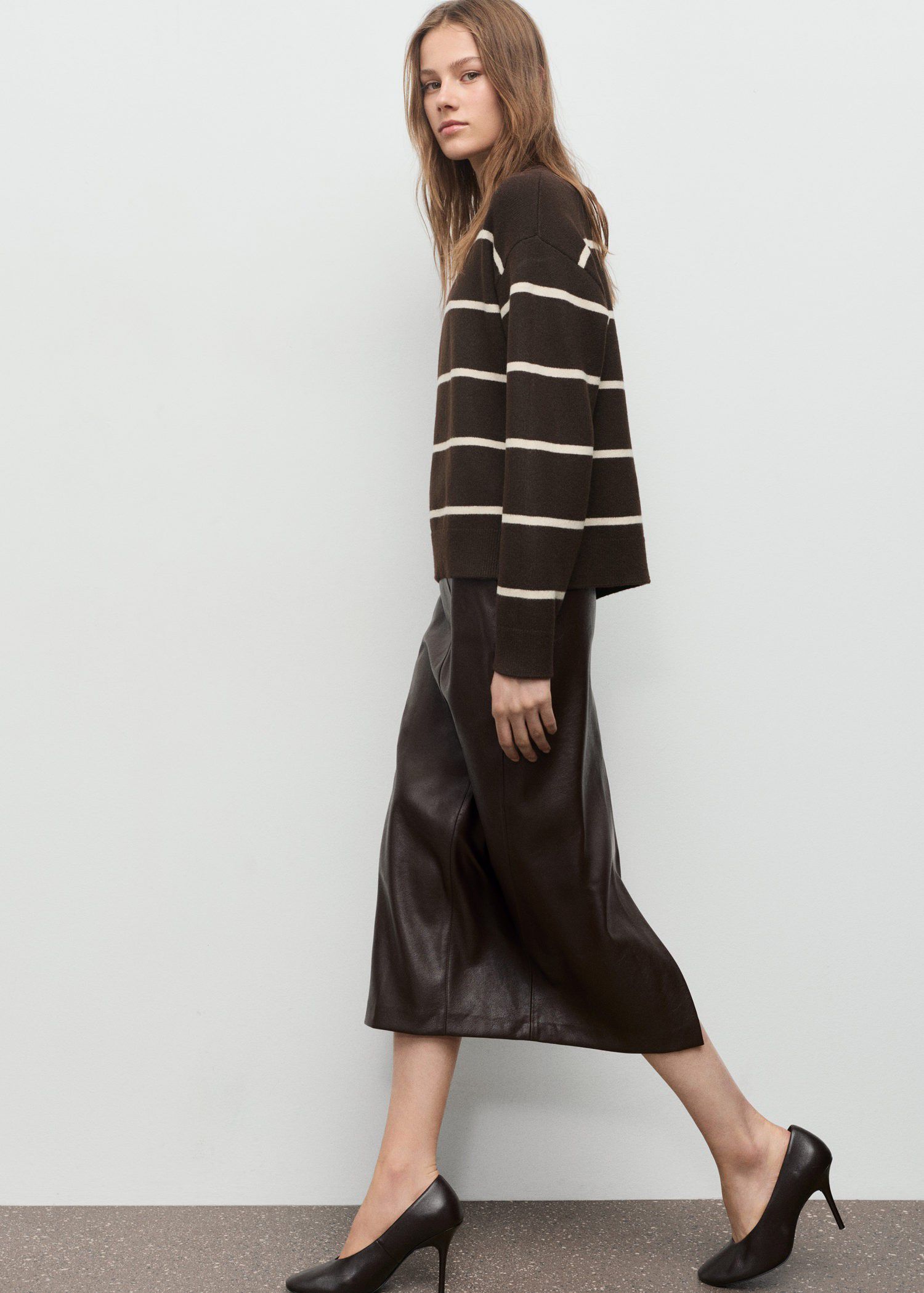 Knit striped sweater