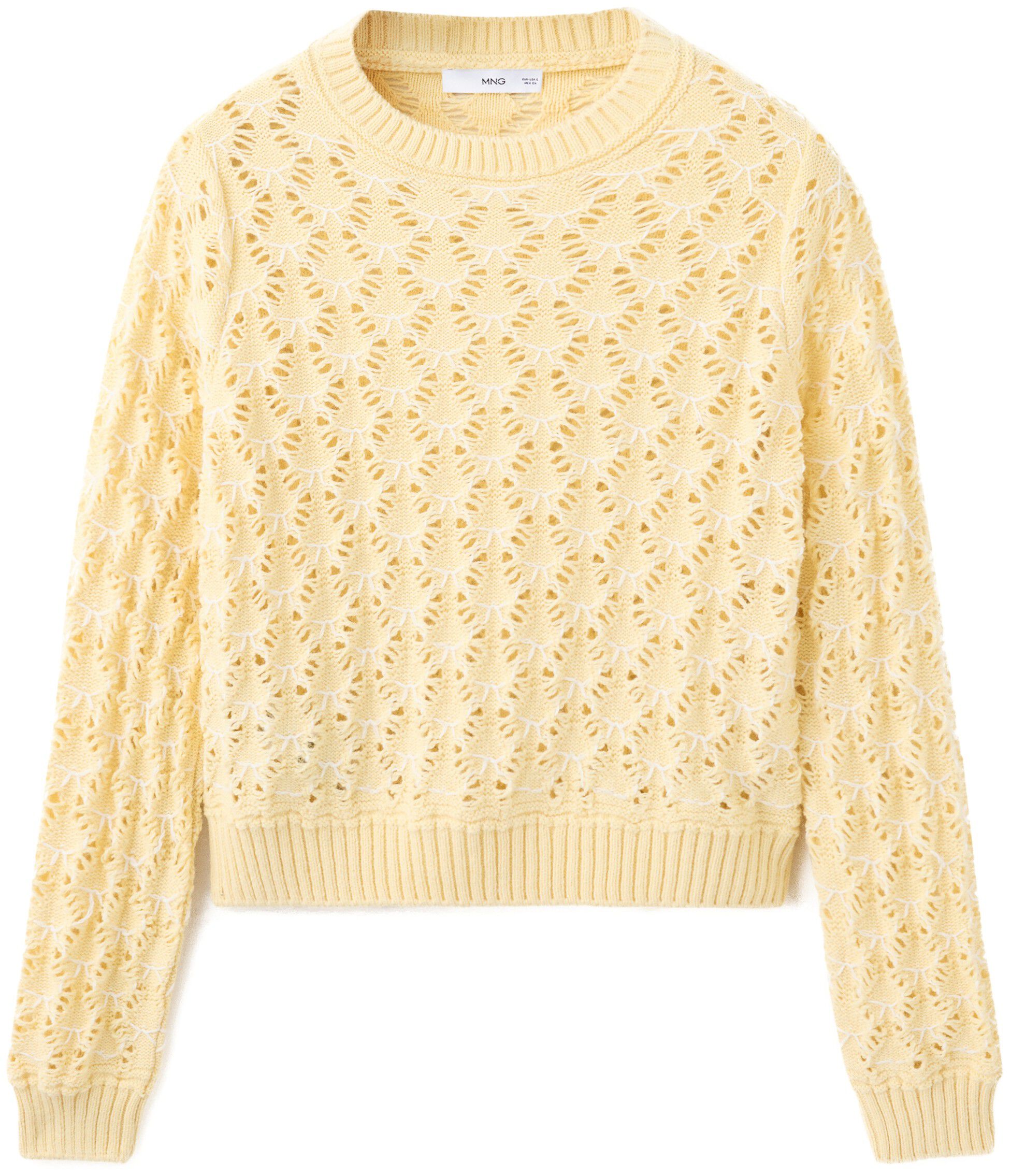 Openwork knit sweater