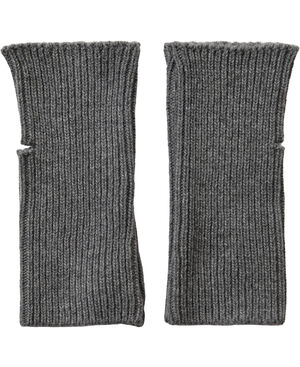 Short Fingerless Glove Light Grey