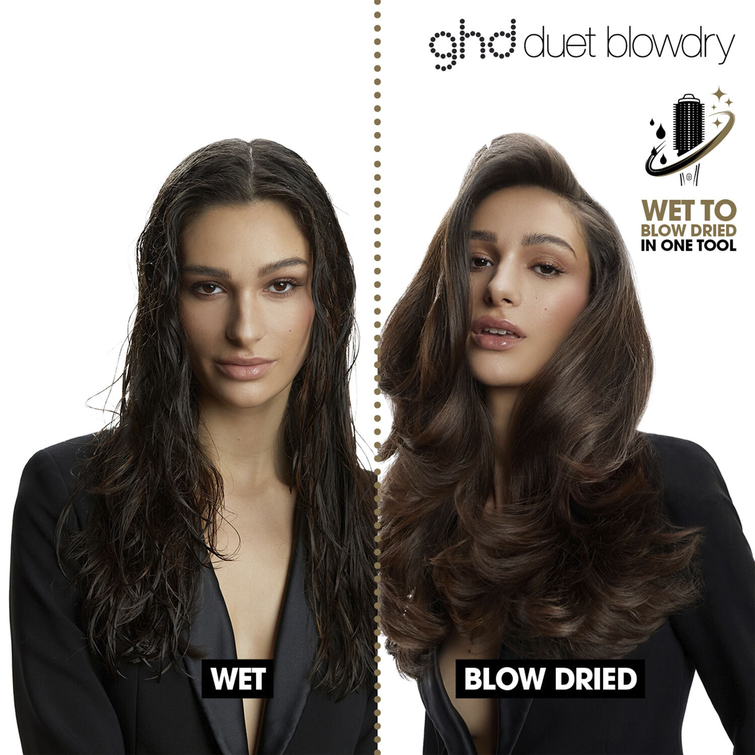 ghd Duet Blowdry - 2-in-1 Hair Dryer Brush White