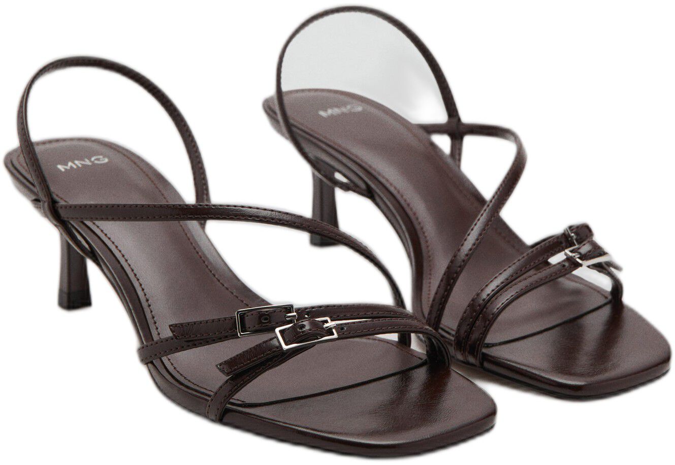 Kitten heel sandals with straps
