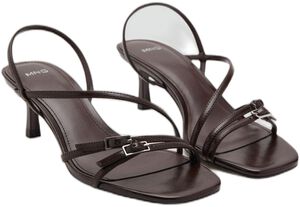 Kitten heel sandals with straps