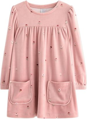 Top long velour AOP small flow