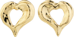 TIDE heart earrings gold-plated