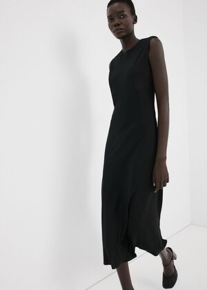Midi-dress with back neckline