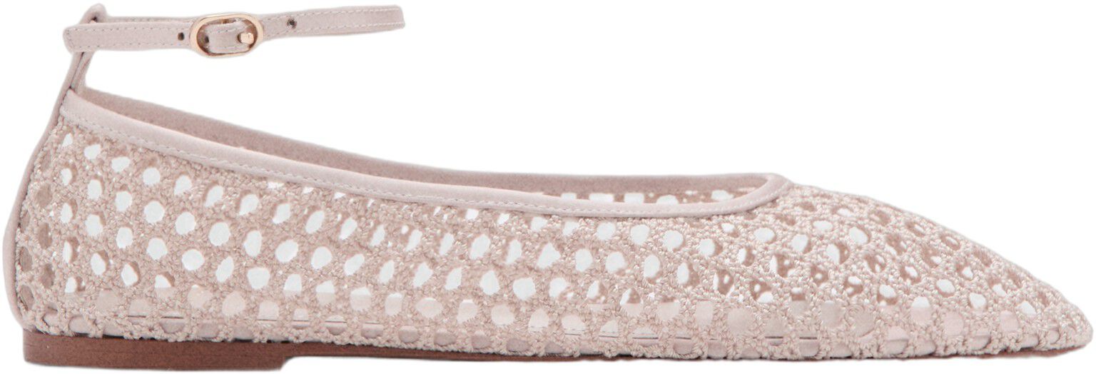 Crocheted ballet flats
