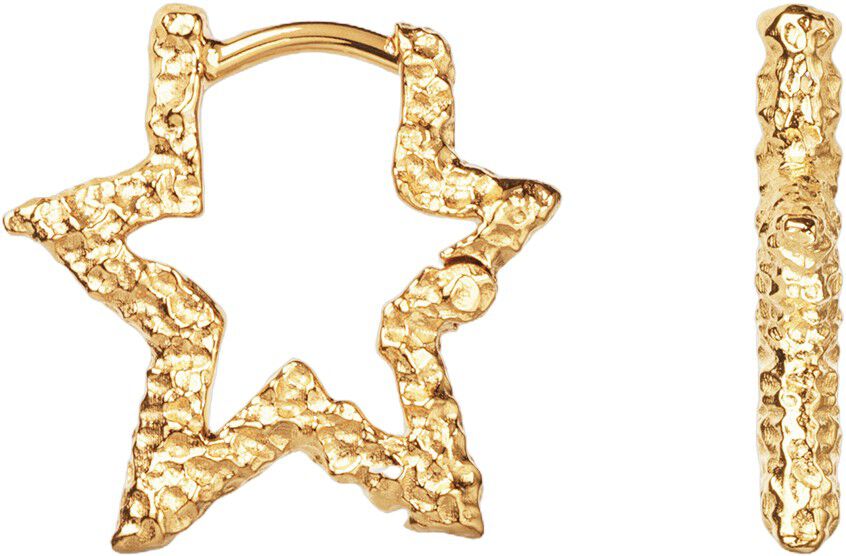 Medium Star Sparkly Hoops