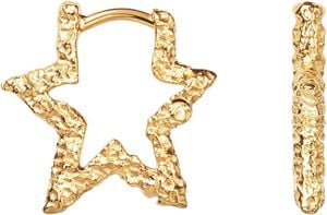 Medium Star Sparkly Hoops